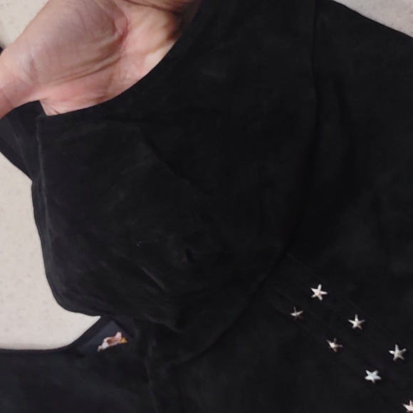 Women's Harley-Davidson Washable Suede V-neck Cropped Tank Top/Vest Size XL - Picture 8 of 14